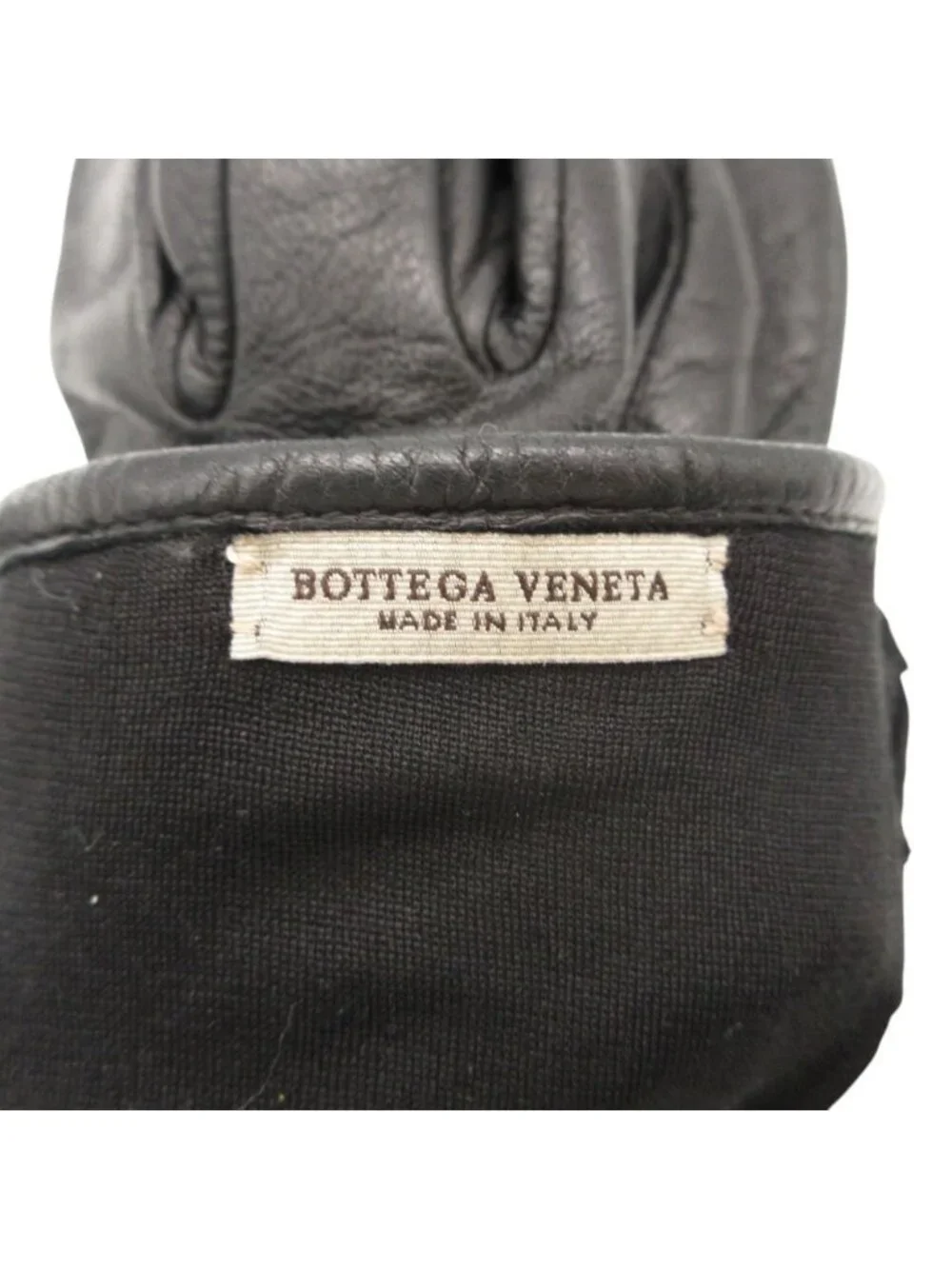 Bottega Veneta Gloves Leather Cha Black